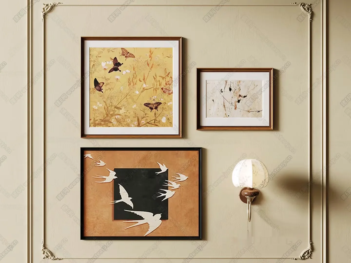 Artwork On The Wall 3D Model – 4028 – VRAY Render