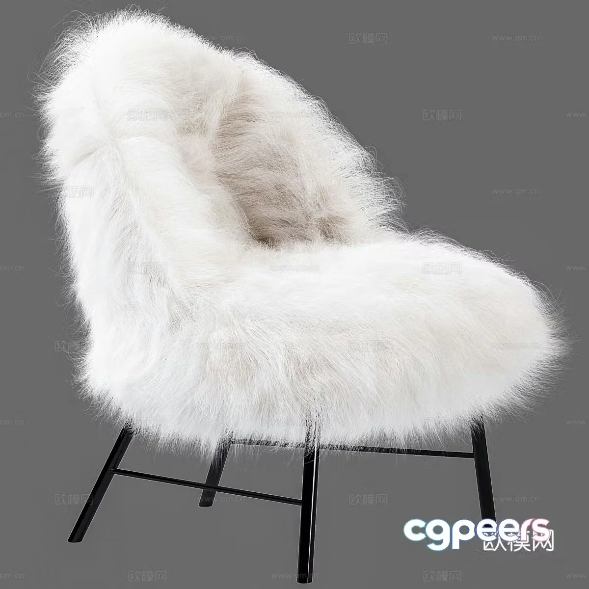Plush leisure chair wool chair wool chair outdoor leisure chair courtyard leisure chair balcony leisure chair 3d model