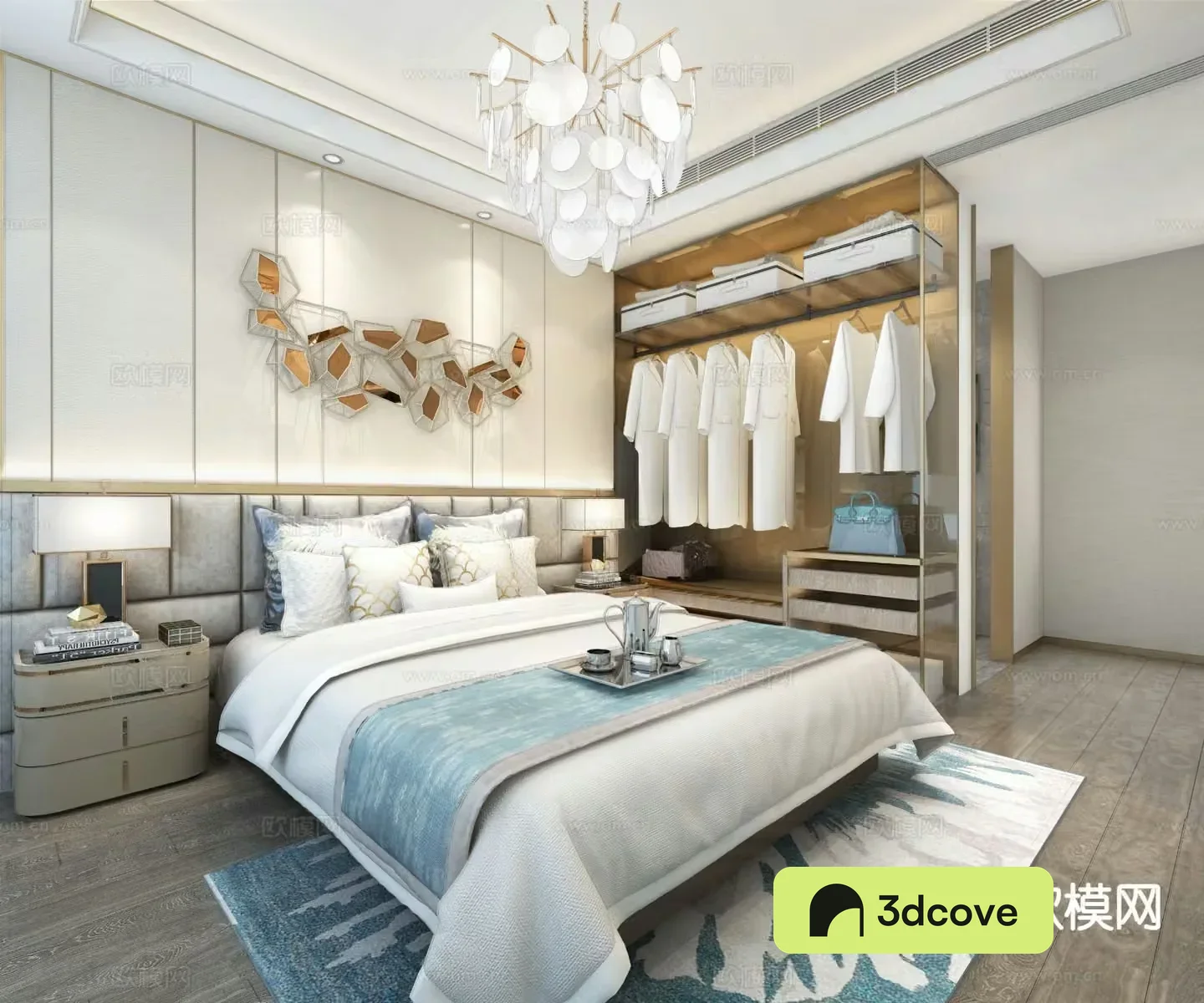 Light luxury bedroom master bedroom