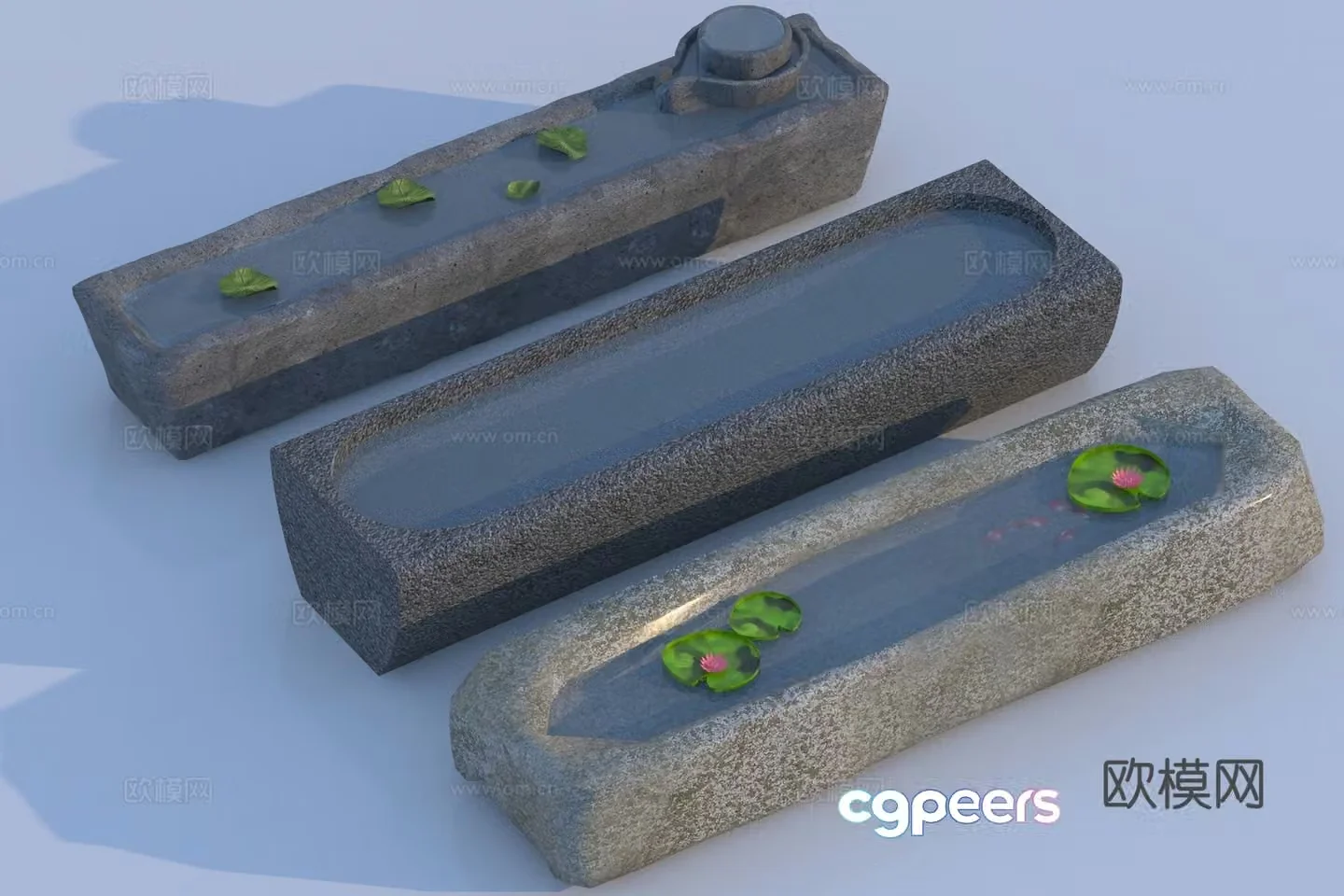 Chinese stone sink combination 3D model