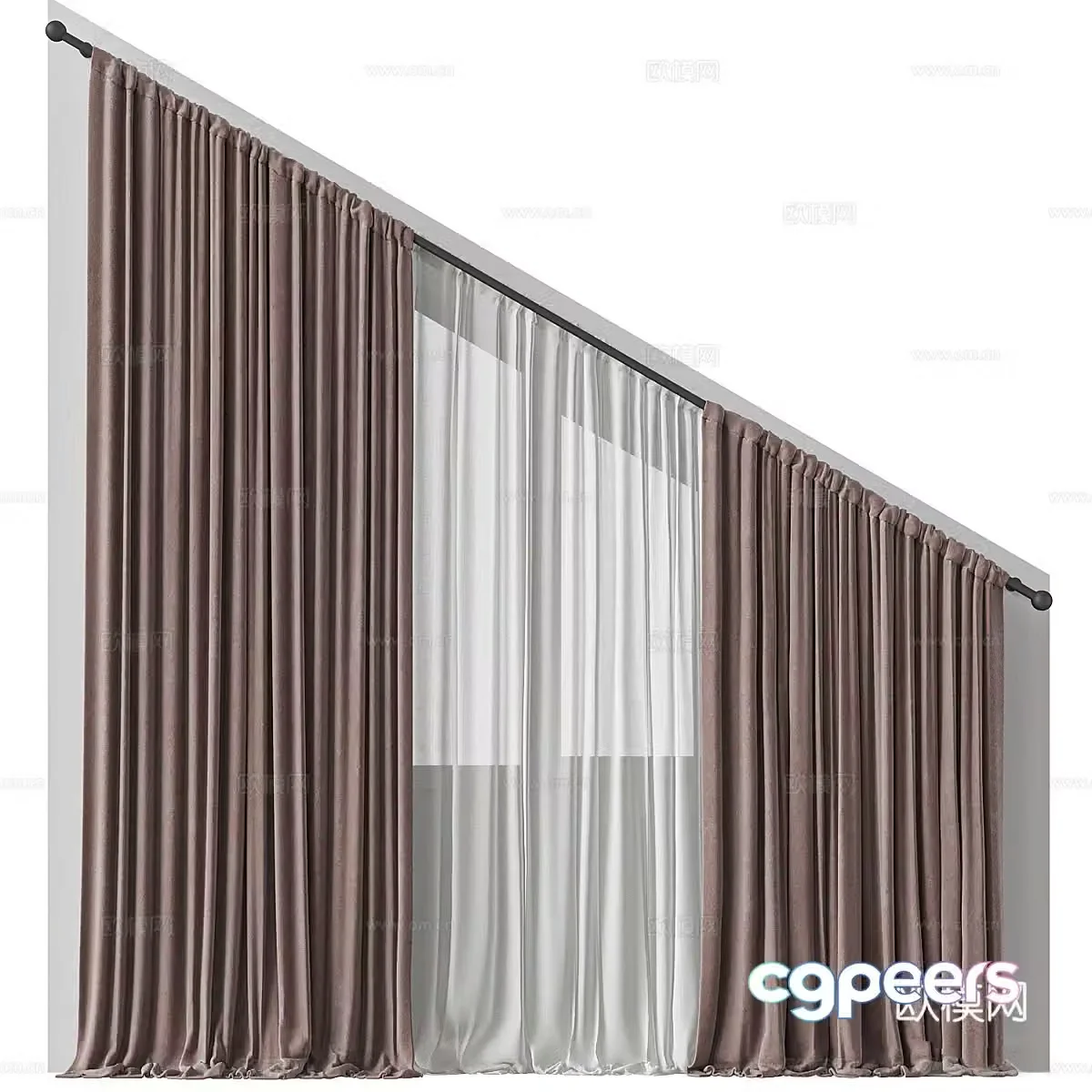 Loft bevel curtain 3d model