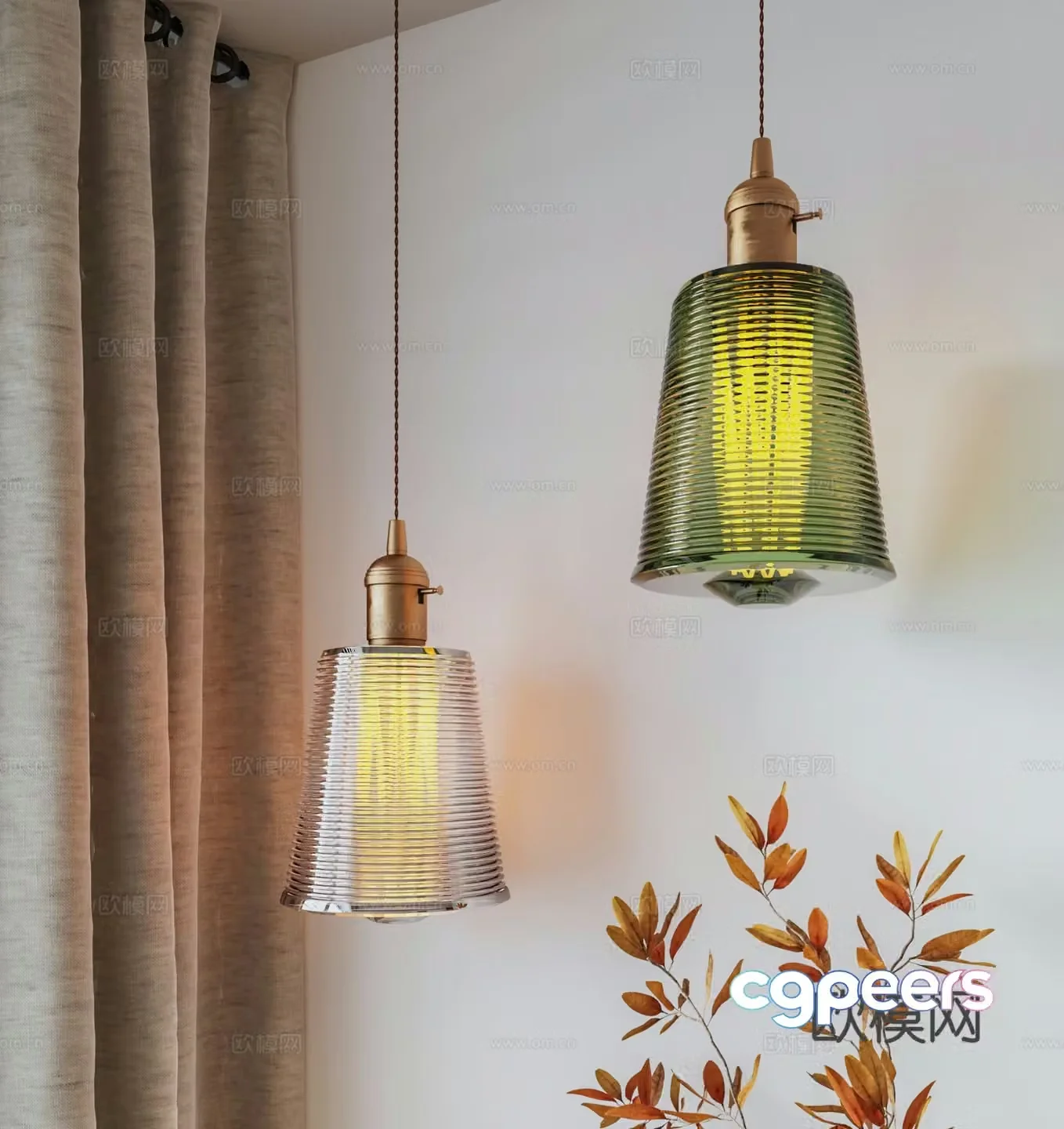 French chandelier bedside chandelier 3d model