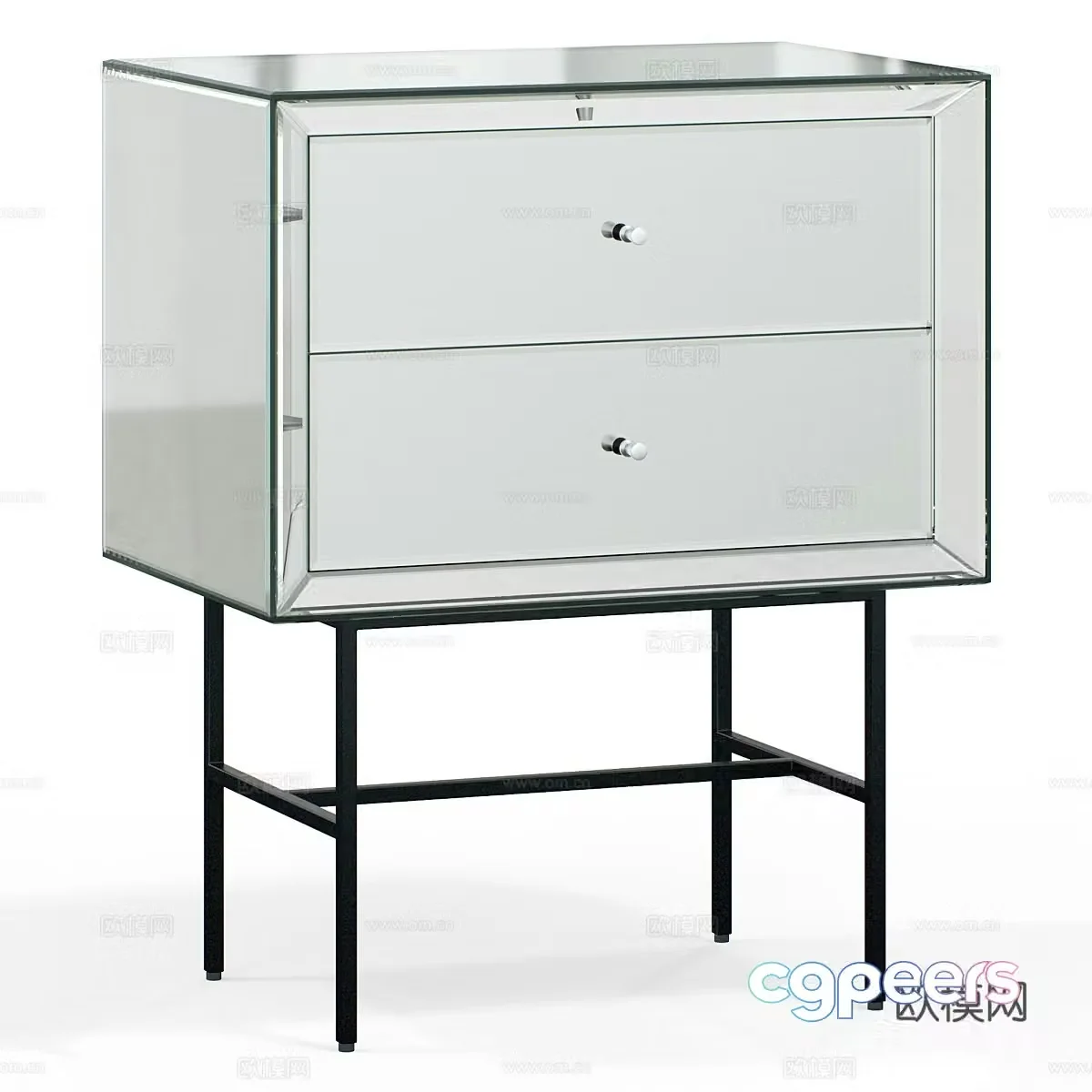 Modern Italian minimalist bedside table 3D model