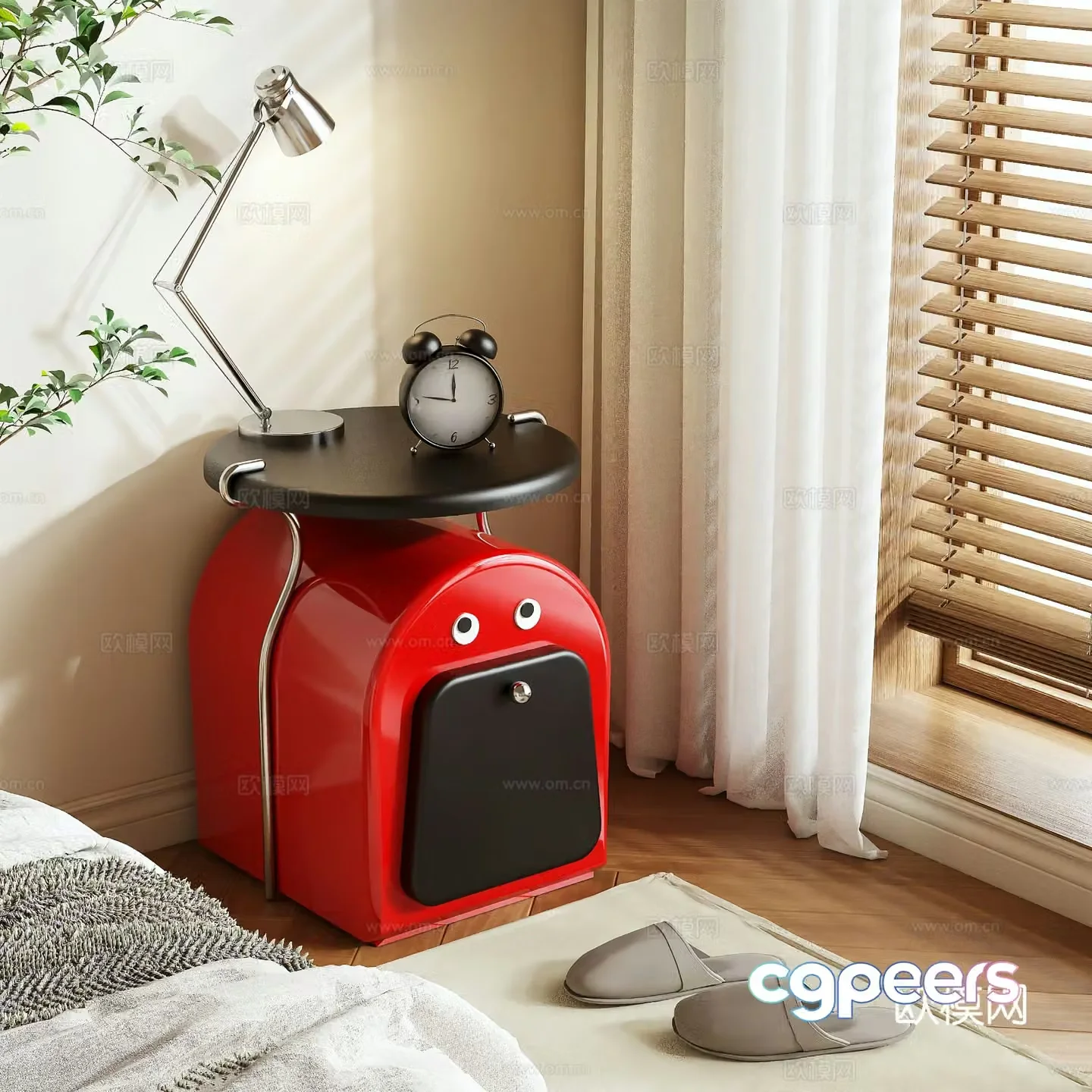 Cartoon bedside table 3d model