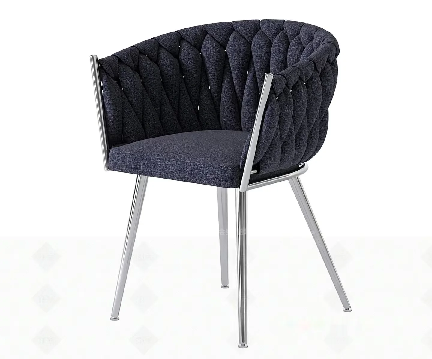 Gray Upholstered Chair 3D Model – 10593 – VRAY Render