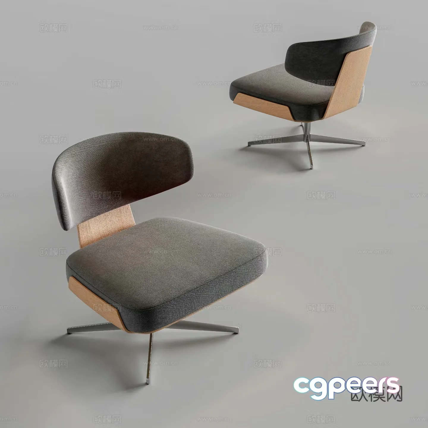 Modern office chair leisure chair 3d model