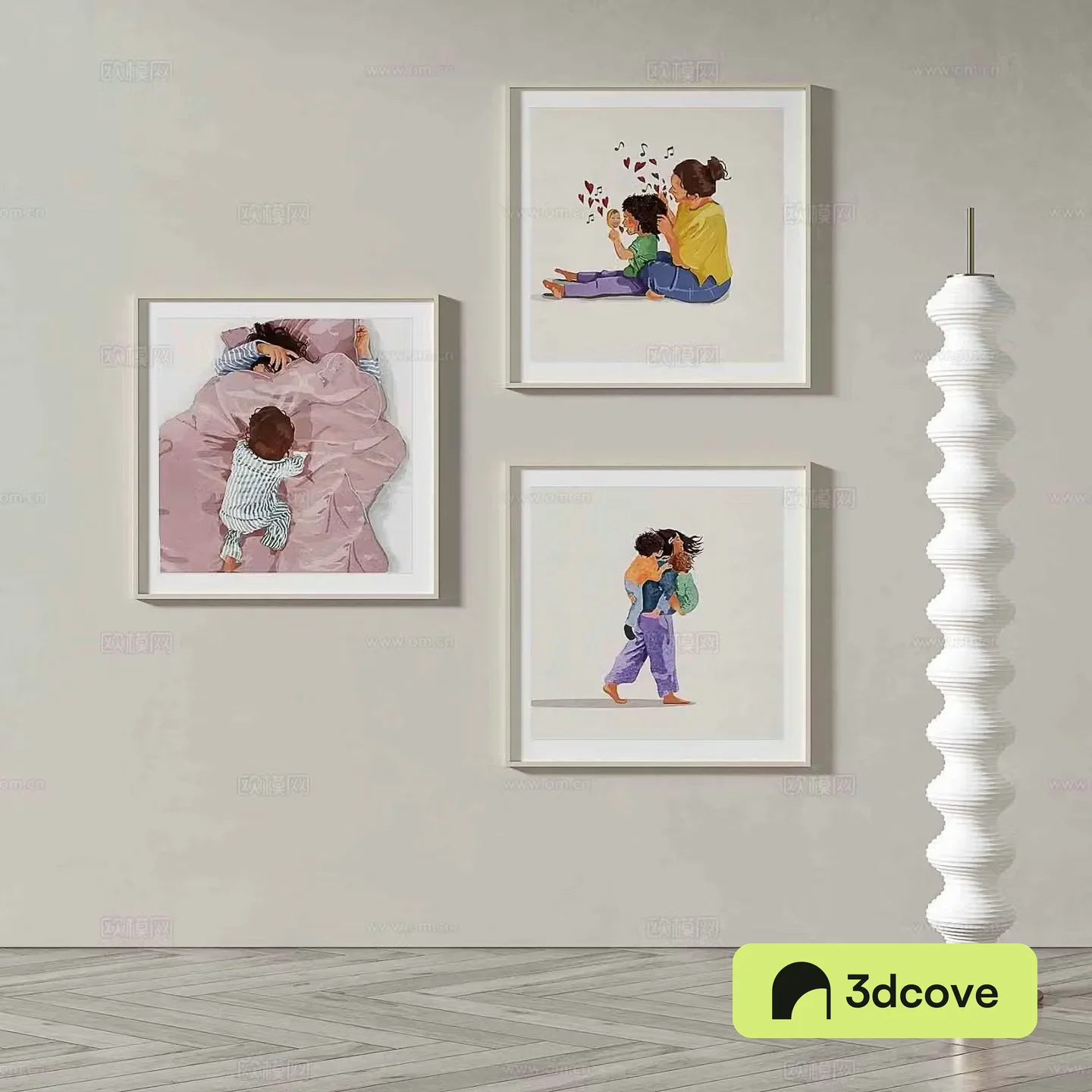 Modern simple hanging painting character cartoon decorative painting