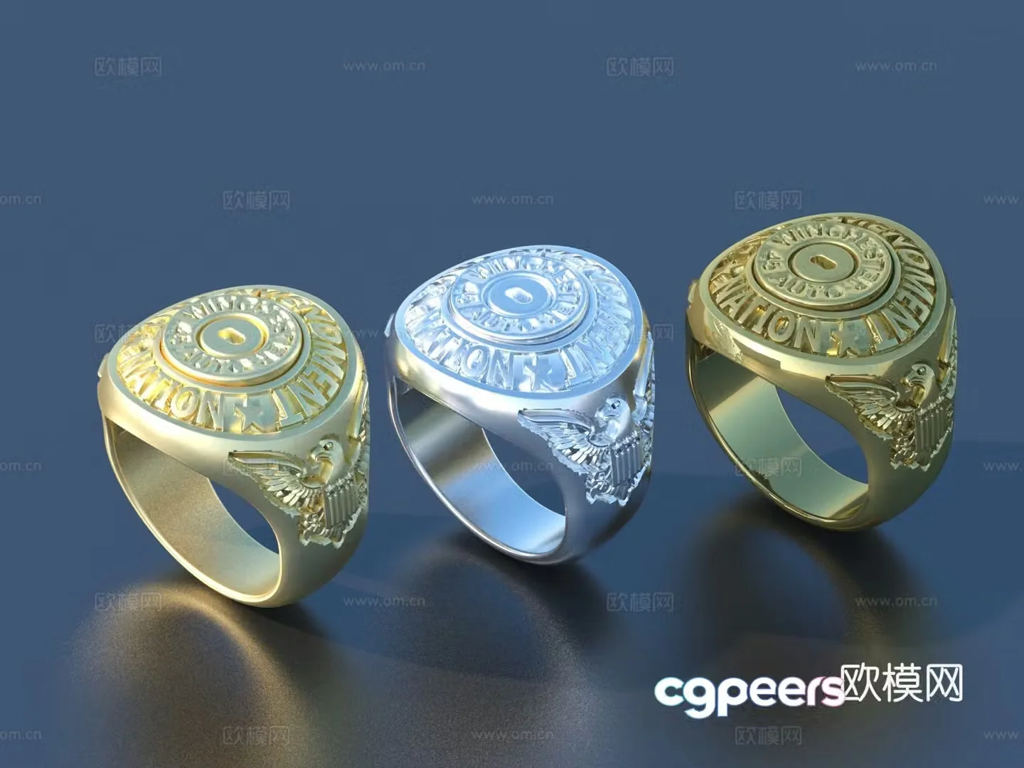 Ring Gold Ring Silver Ring Jewelry 3d Model