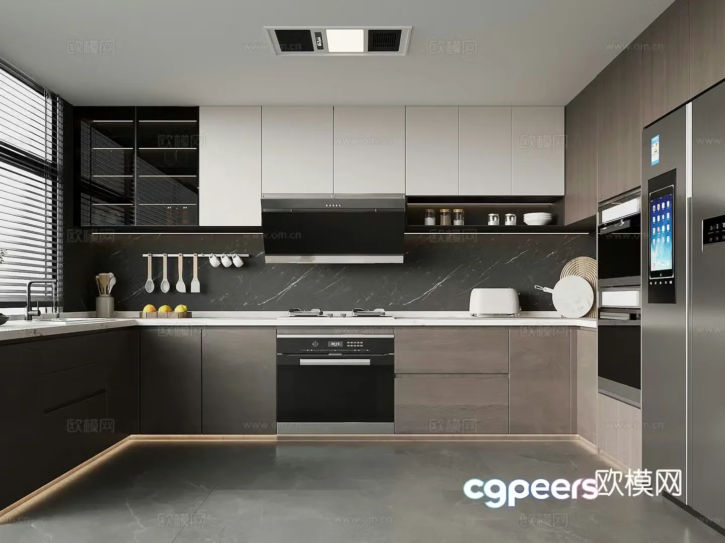 Modern Italian kitchen 3d model