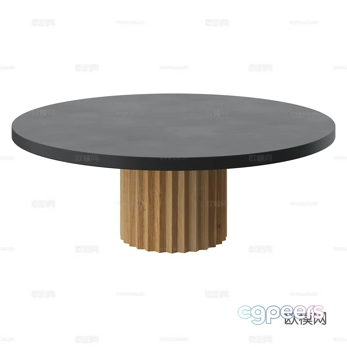 Nordic simple coffee table round coffee table 3d model