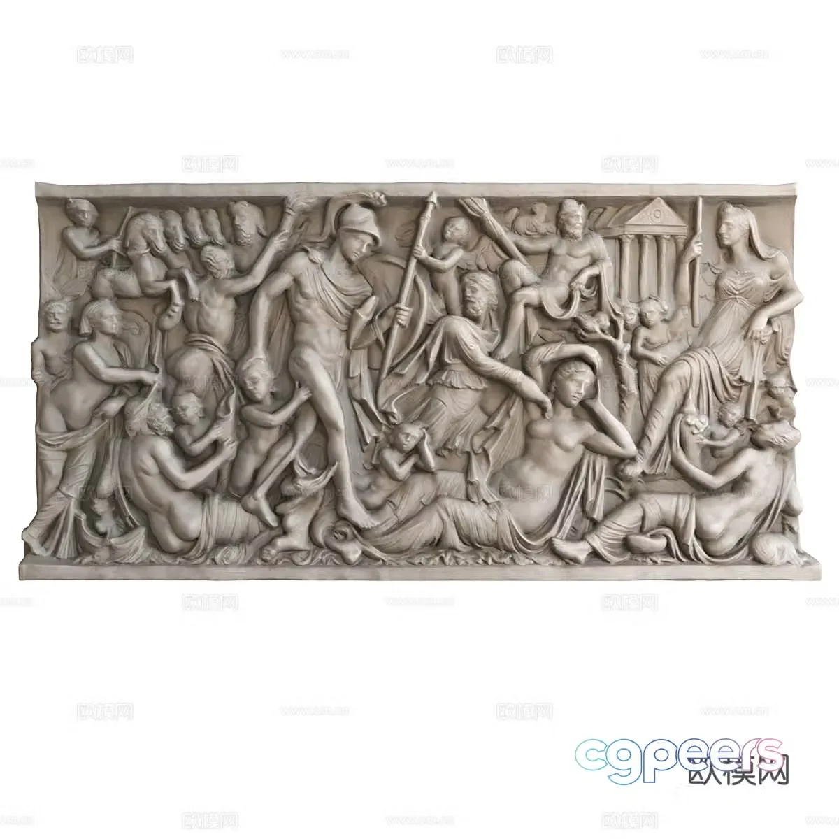 French bas-relief art hanging ornament 3D model
