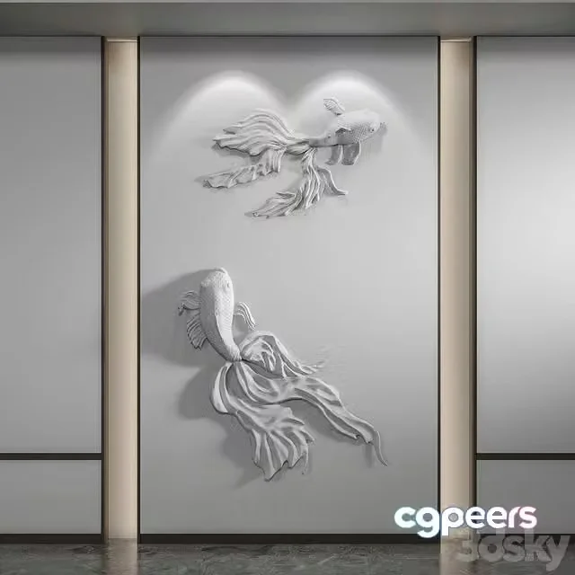 3ds Max Free – Bas-relief Fish