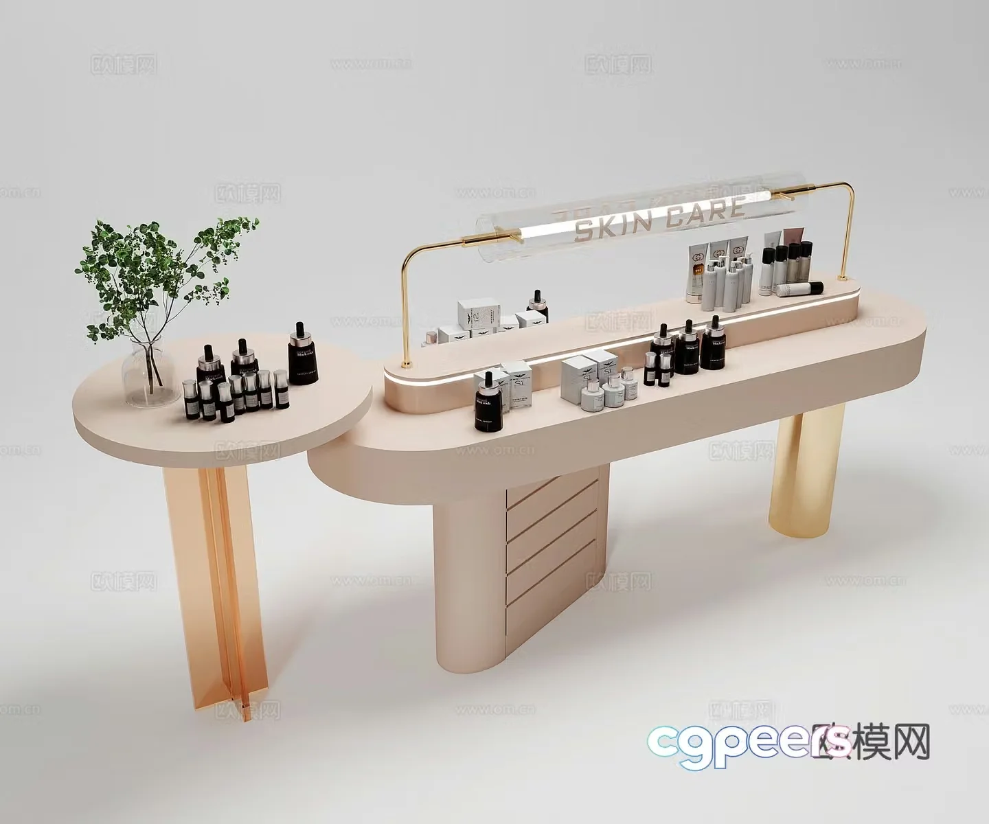 Modern cosmetics 3D model of Nakadao booth
