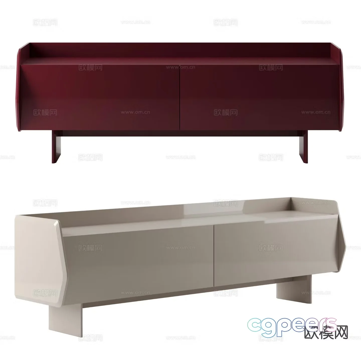 Gallotti Italian TV cabinet 3d model