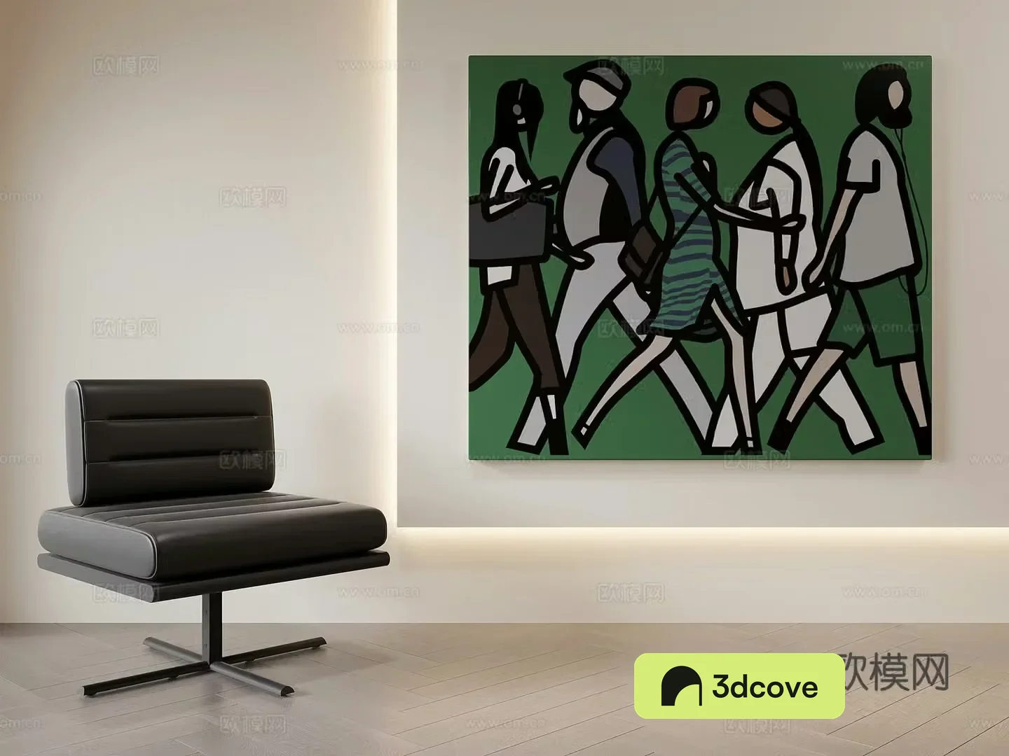 Modern leisure chair decorative hanging painting