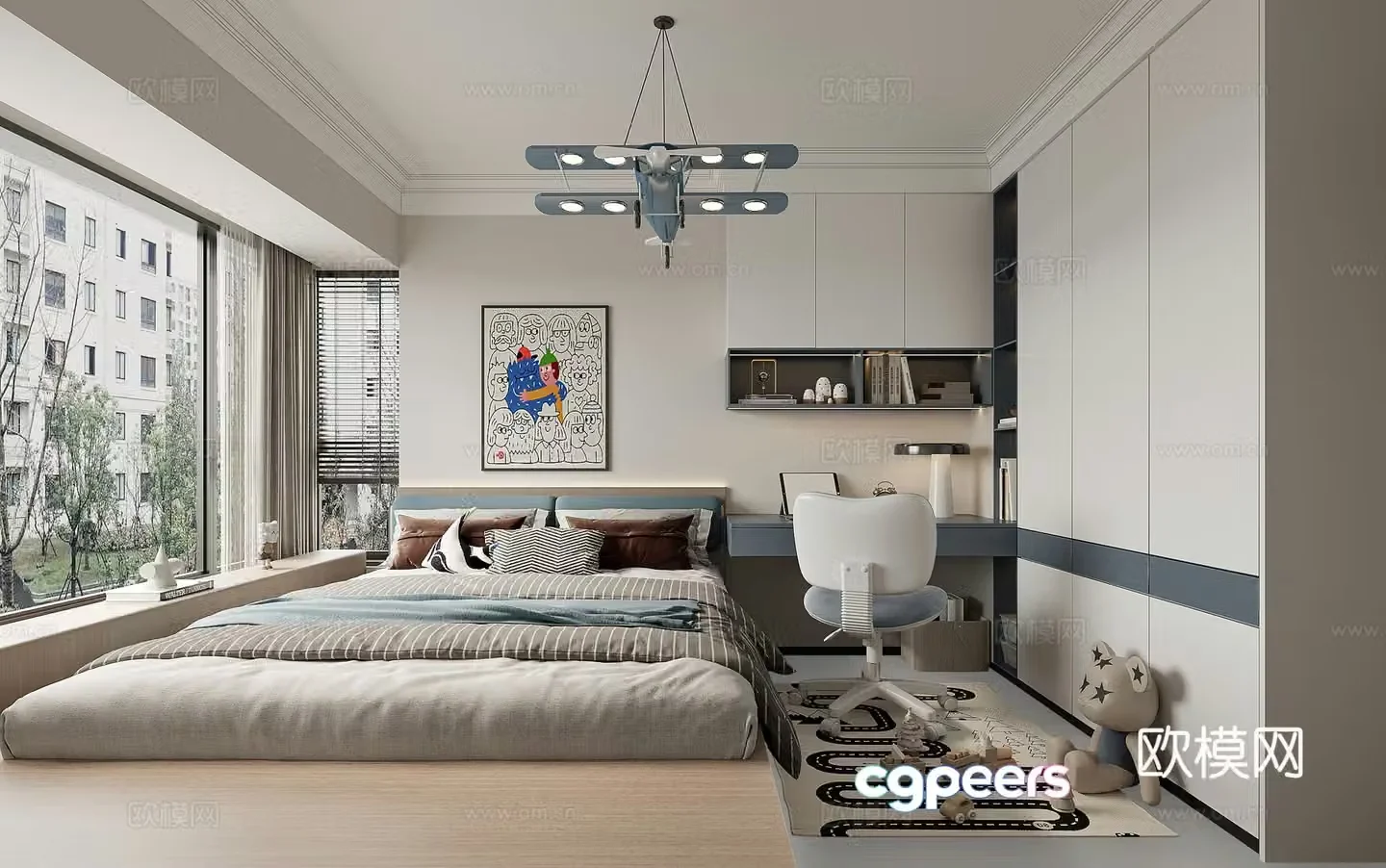Modern children’s room 3d model