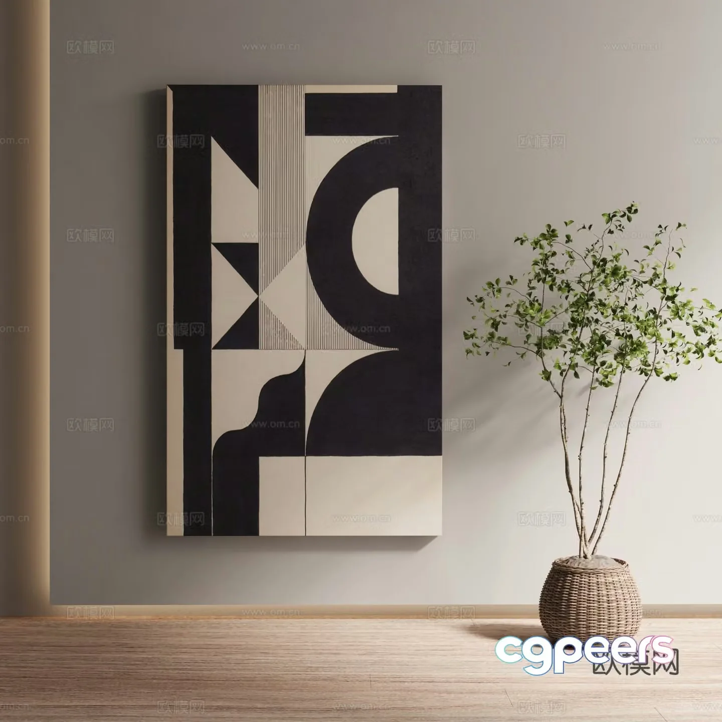 Modern decorative painting 3d model