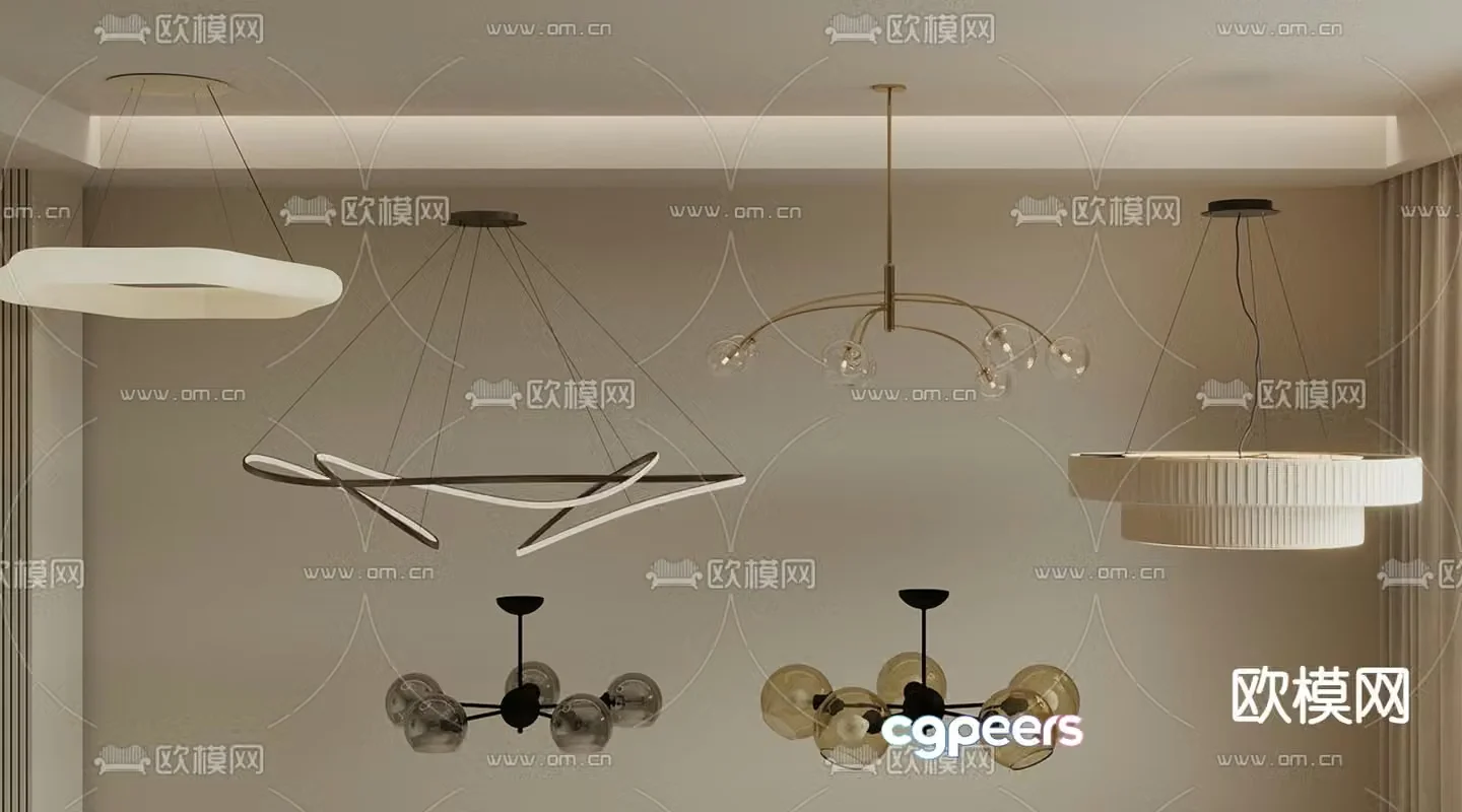 Modern Chandelier Hall Chandelier 3d Model