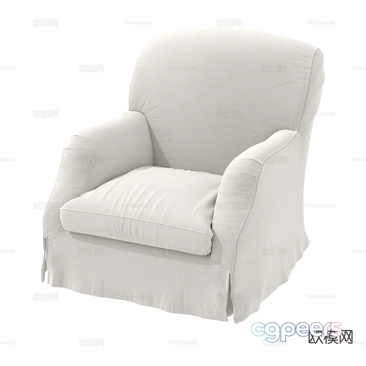 Modern single sofa 3d model