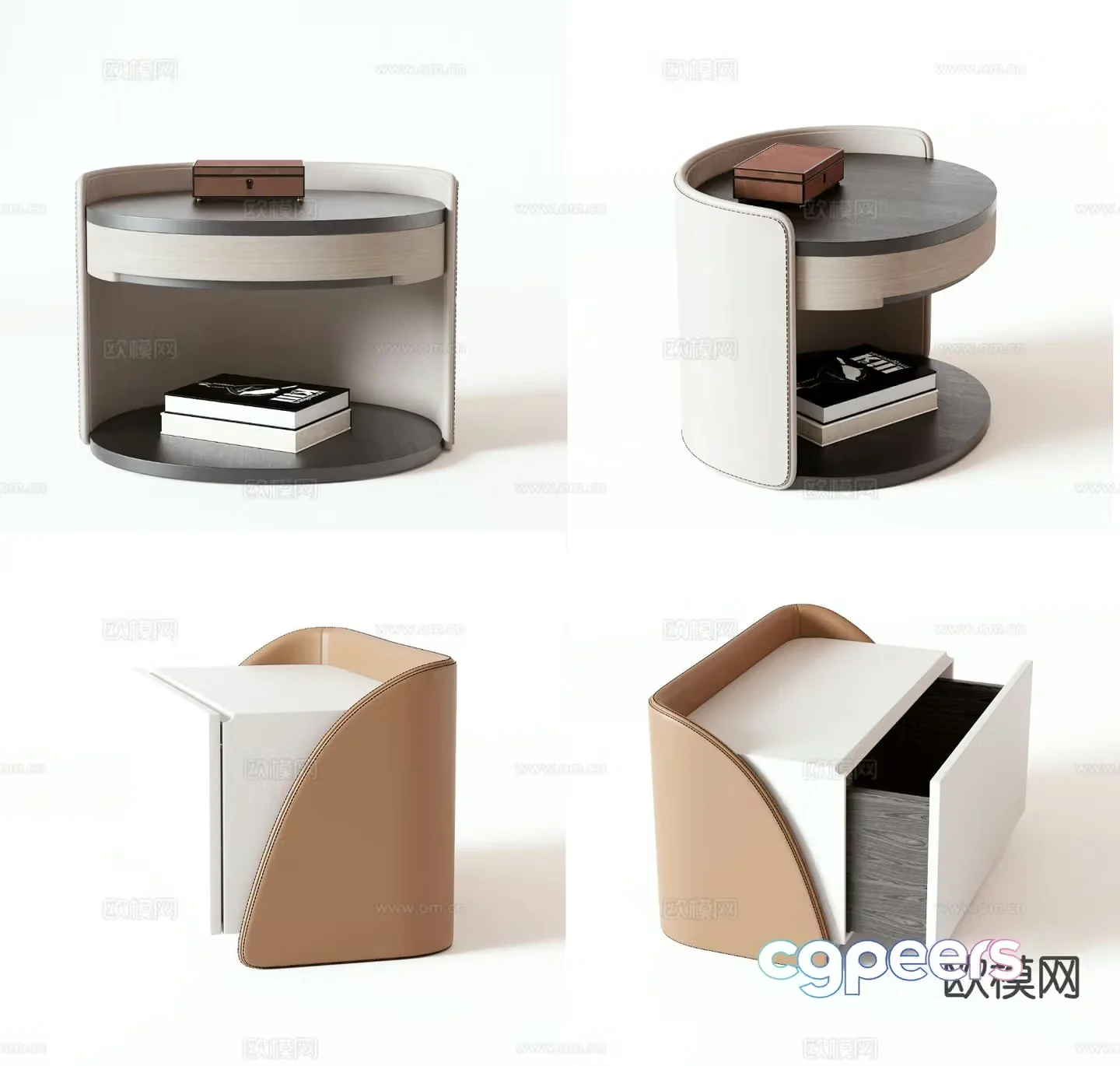 Modern bedside table 3d model
