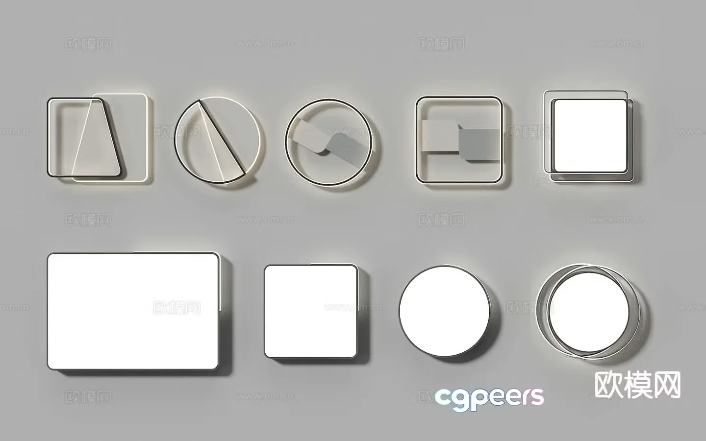 Living room ceiling lamp square ceiling lamp 3d model