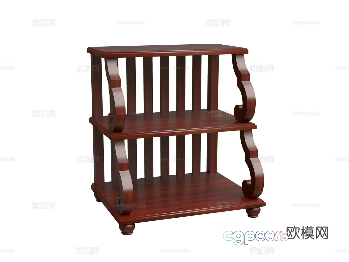 American storage rack newspaper rack 3D model