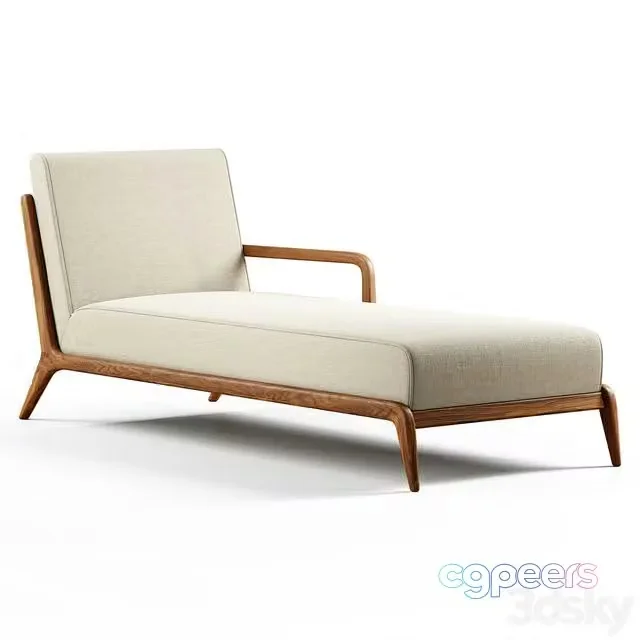 3ds Max Free – Zara Home – The chaise longue oak and linen