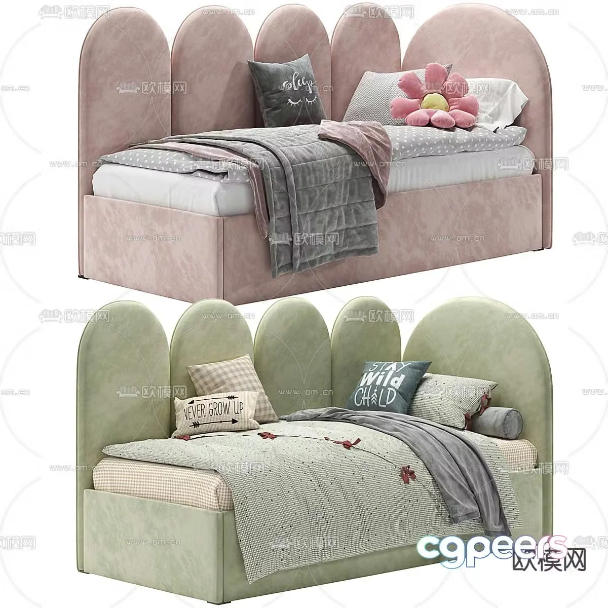 Nordic children’s bed sofa bed 3d model