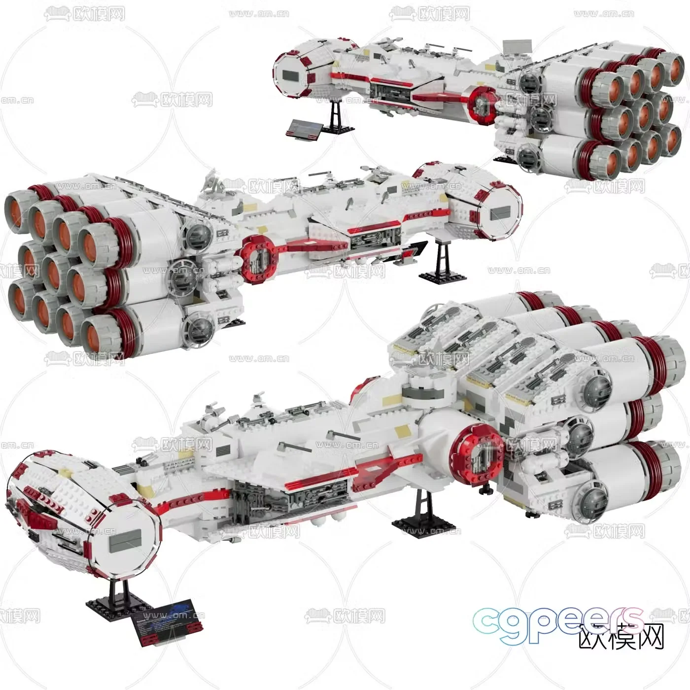Modern military base toys 3d model