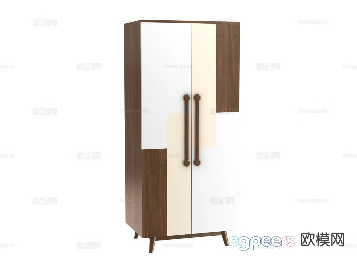Modern finished wardrobe 3d model