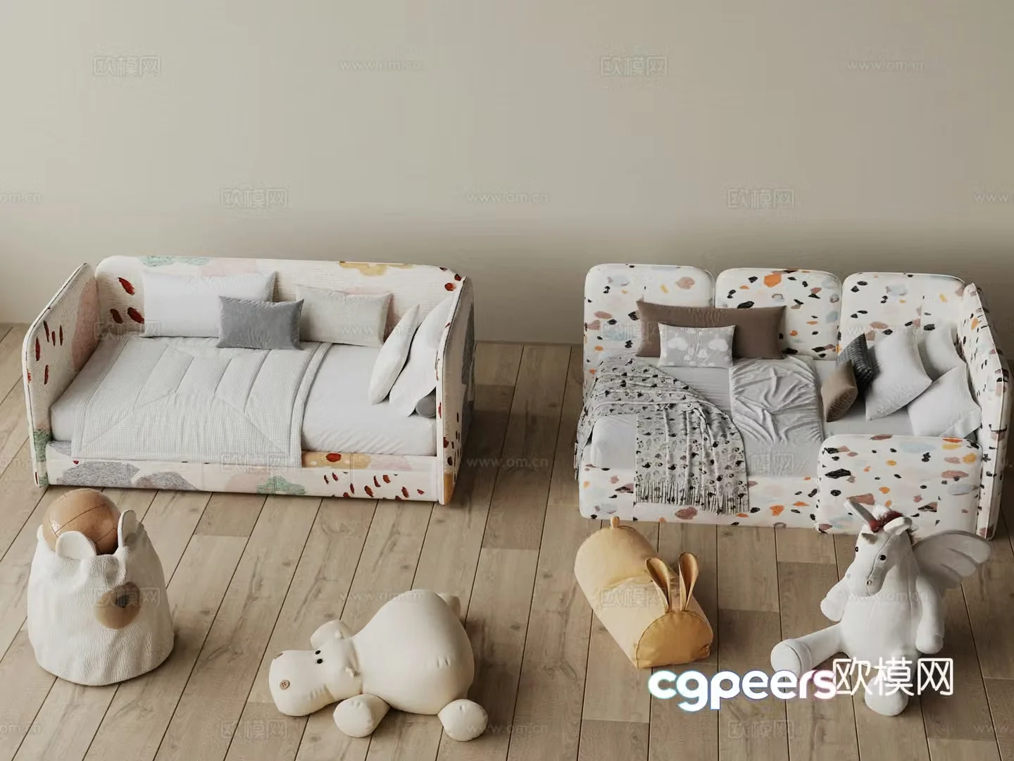 Dopamine children’s bed children’s bed white children’s bed Nordic children’s bed boy’s bed crib 3d model
