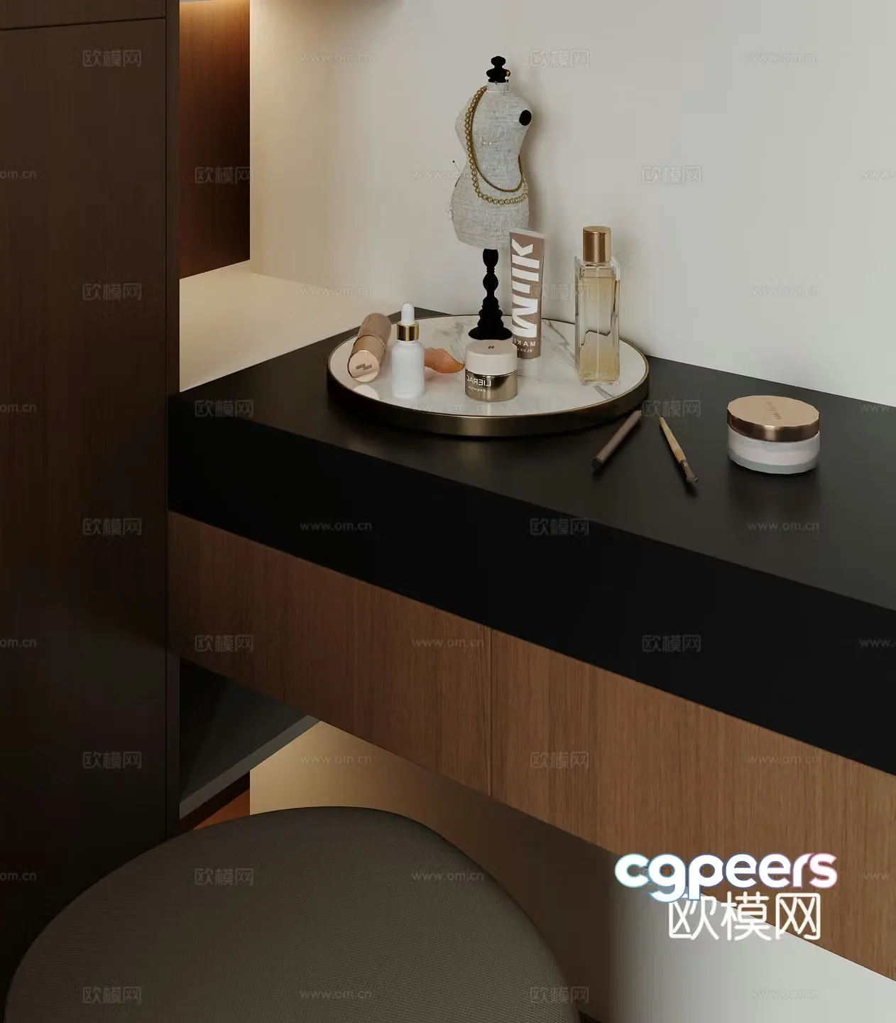 Modern dressing table 3d model