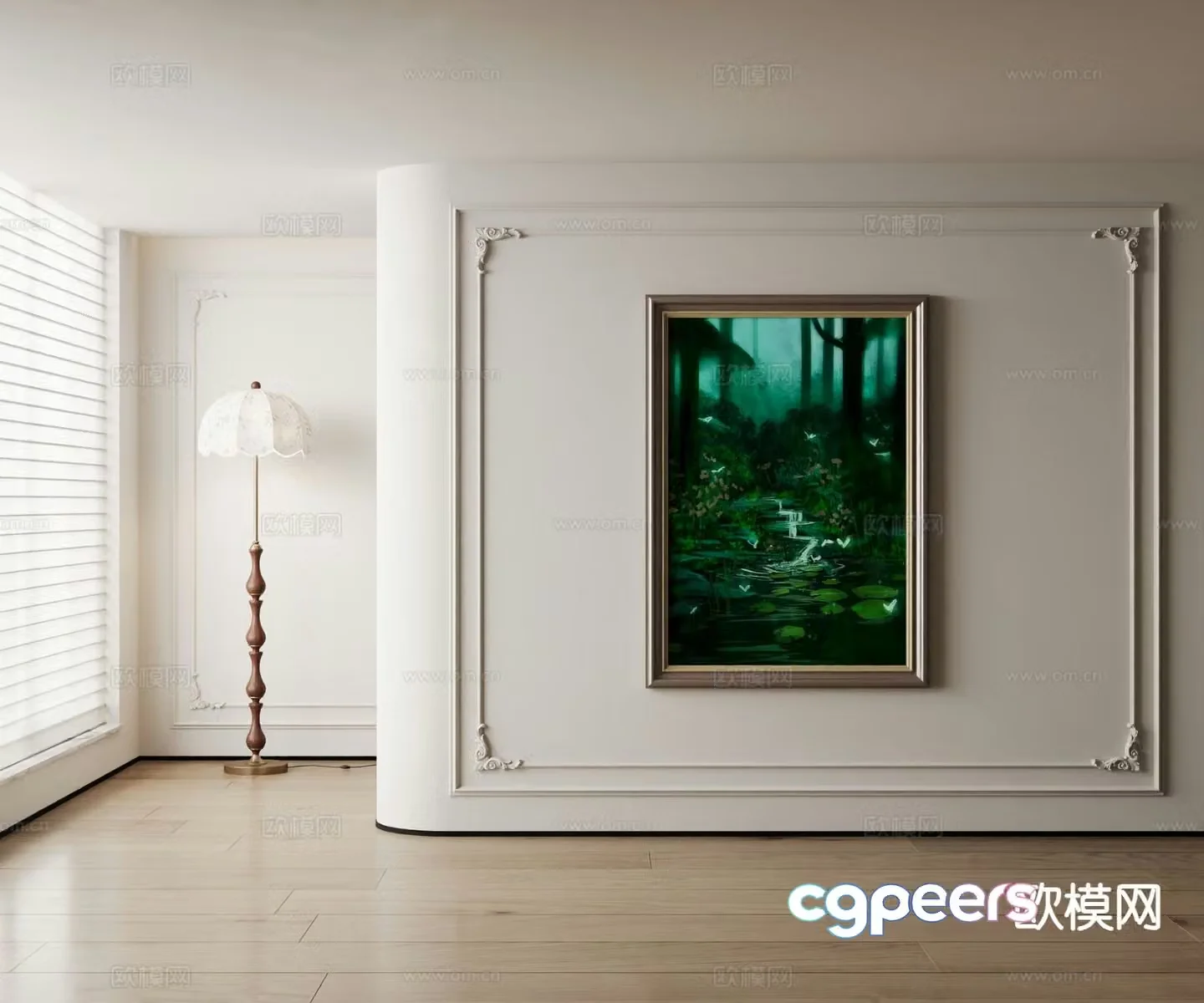 American oil painting art painting decorative painting 3d model