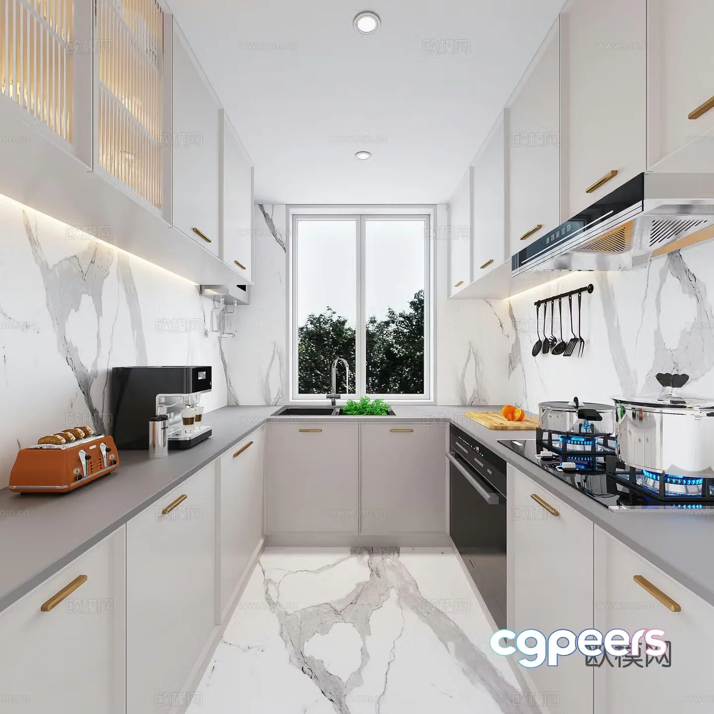 Modern kitchen 3d model