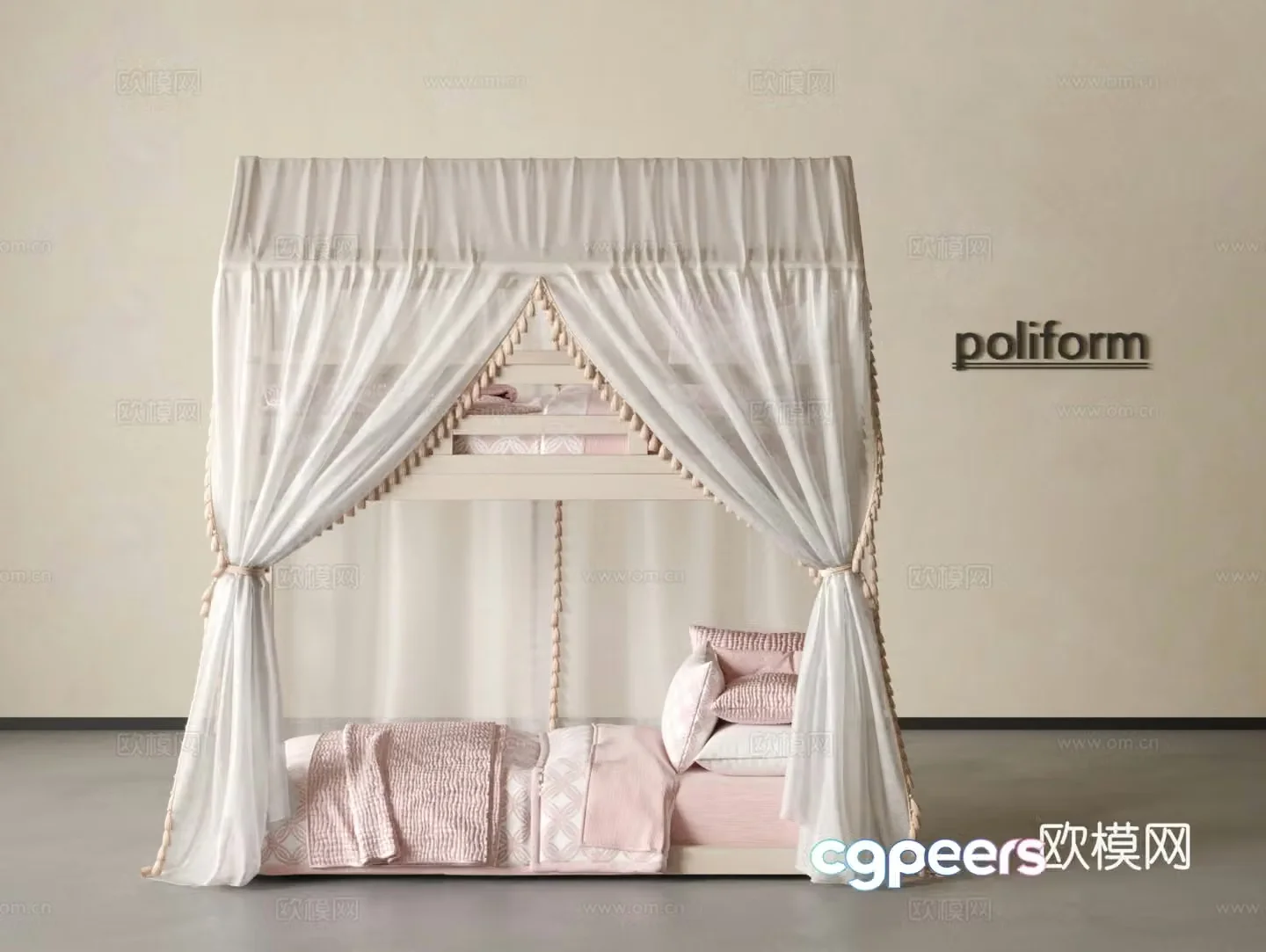 Modern children’s bed daughter bed up and down bed children’s bed stair bed double bed 3d model