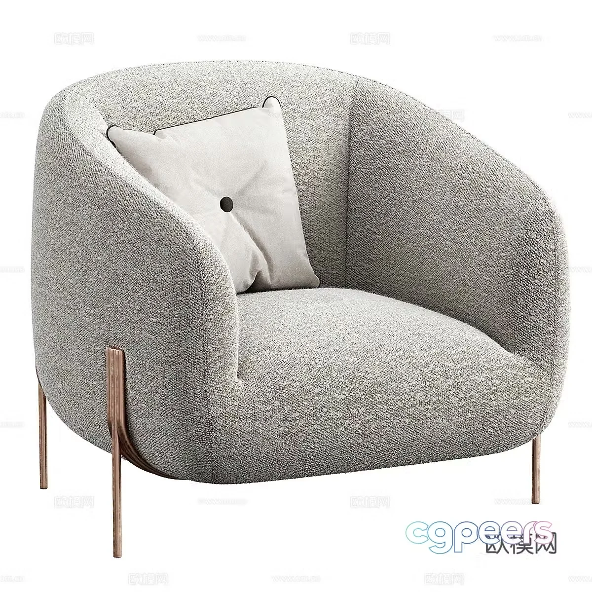 Single sofa 3d model