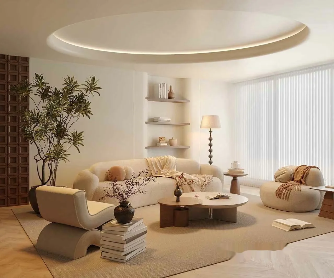 Modern Living Room 3D Model – 16154 – CORONA Render