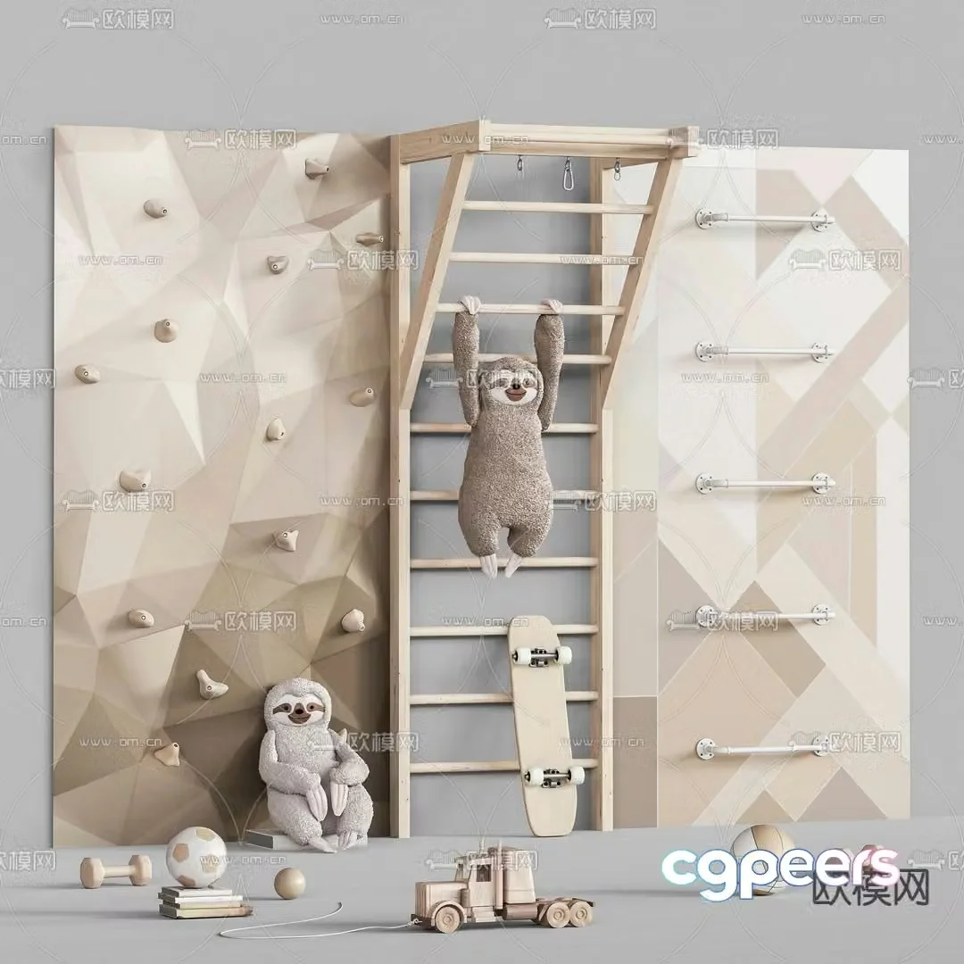 Nordic children’s fitness equipment toys 3d model