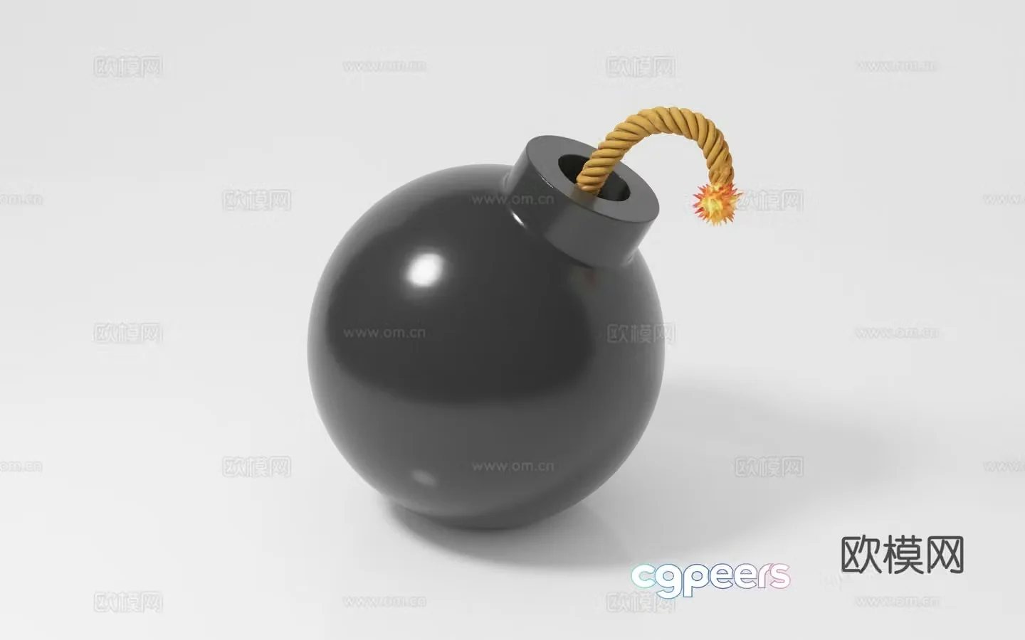 Bomb Explosive Gunpowder mines Beauty Chen props Cartoon style Figure ornaments Toys and dolls Game 3D model
