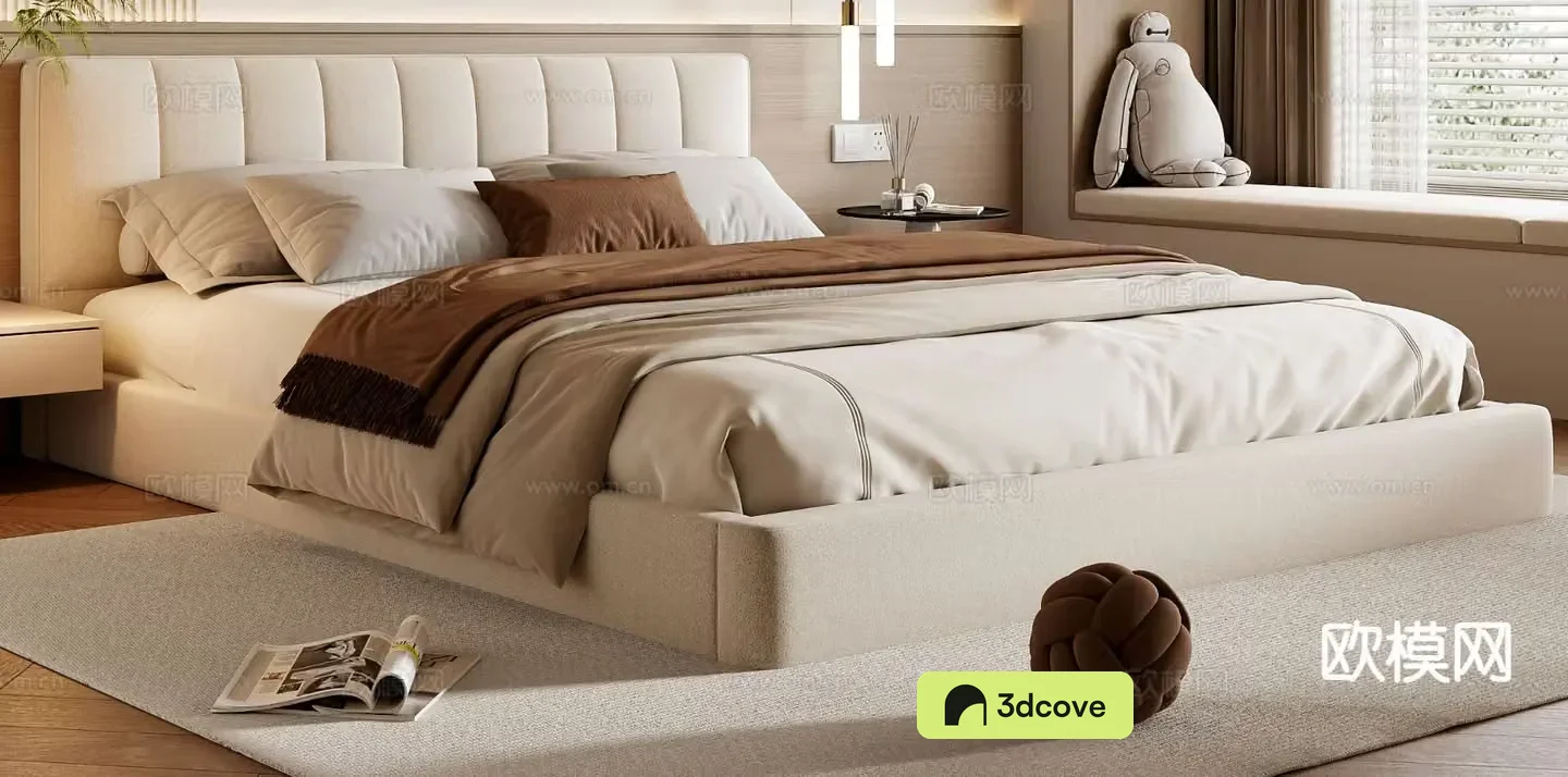 Modern double bed