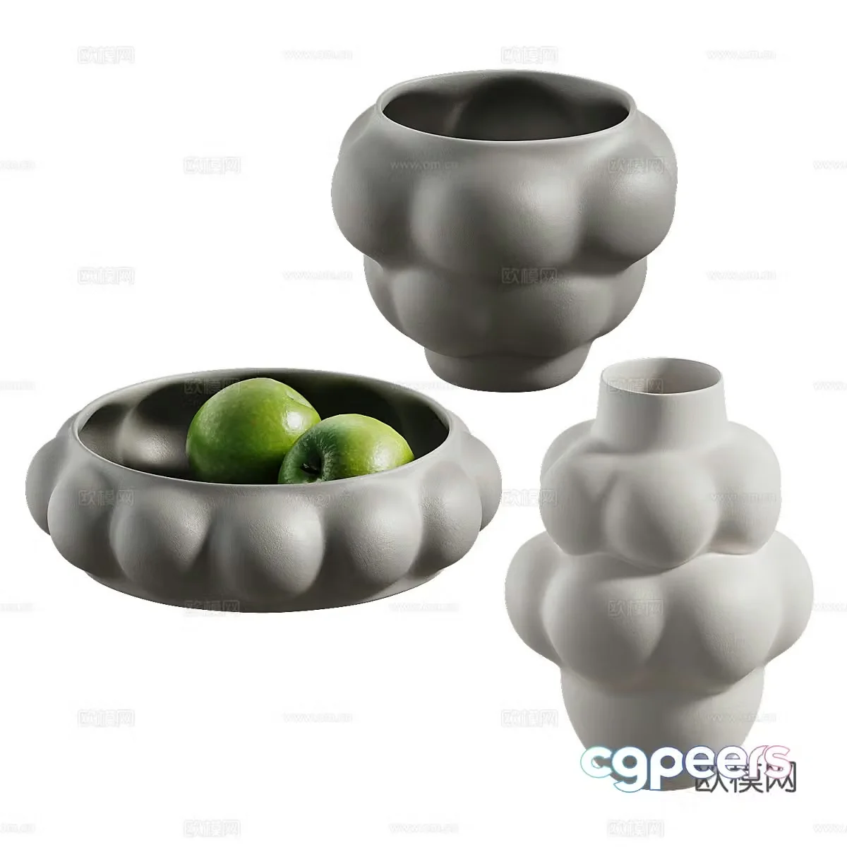 Modern Wasabi LOUISE ROE Ceramic Balloon Vase 3D Model