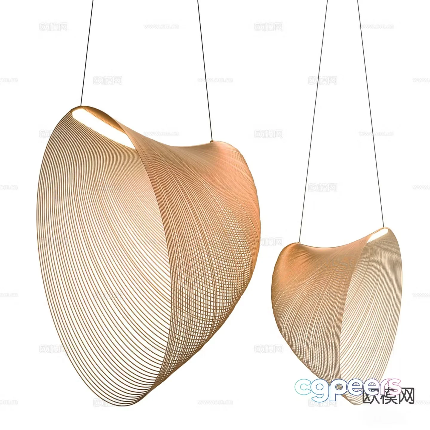 LUCEPLAN chandelier ripple lamp 3d model