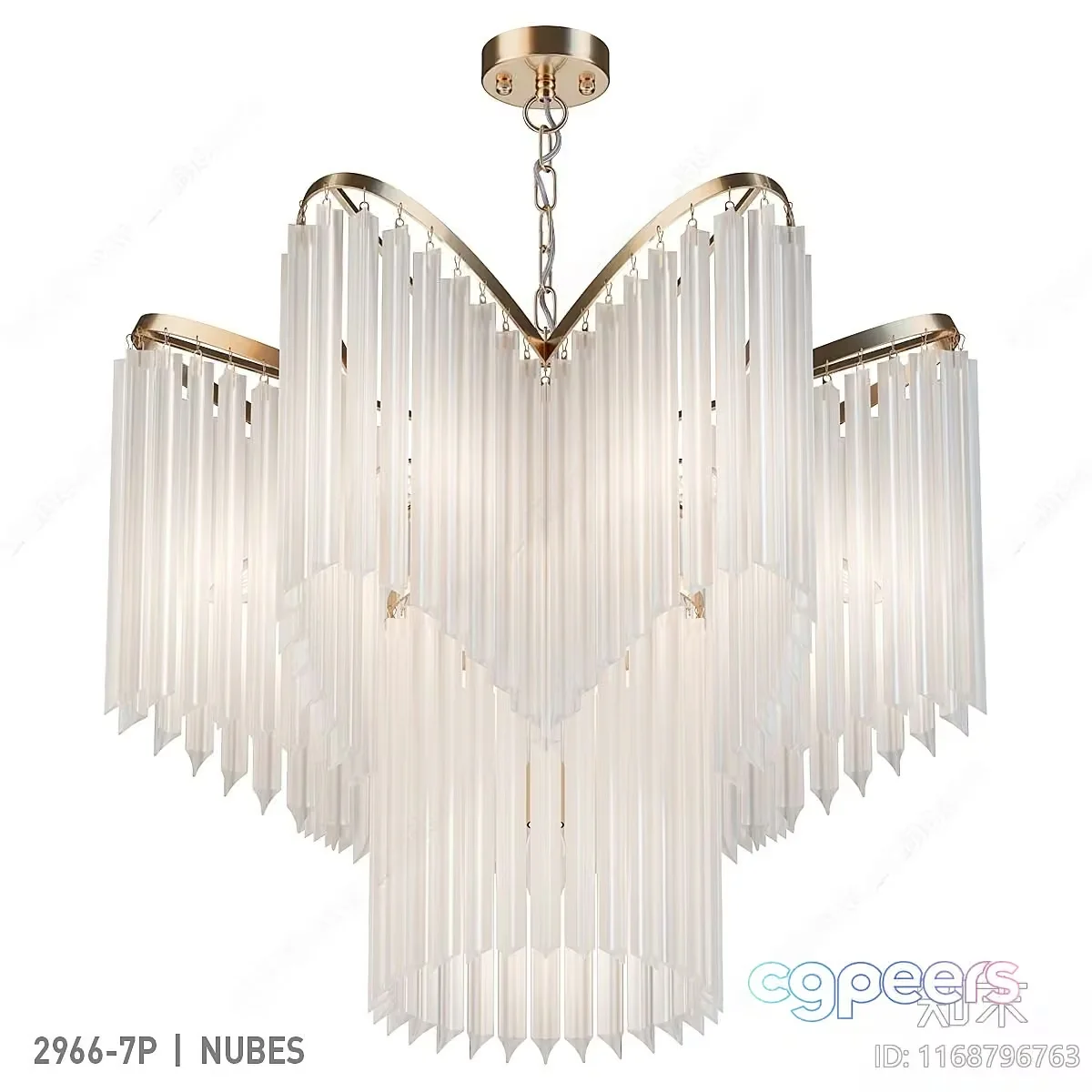 Gold Light Fixture 3D Model – 1829 – VRAY Render