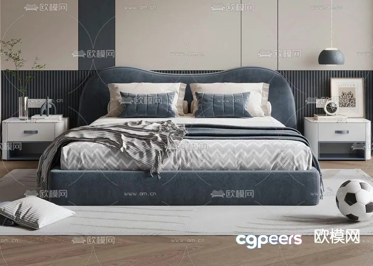 Modern children’s bed 3d model