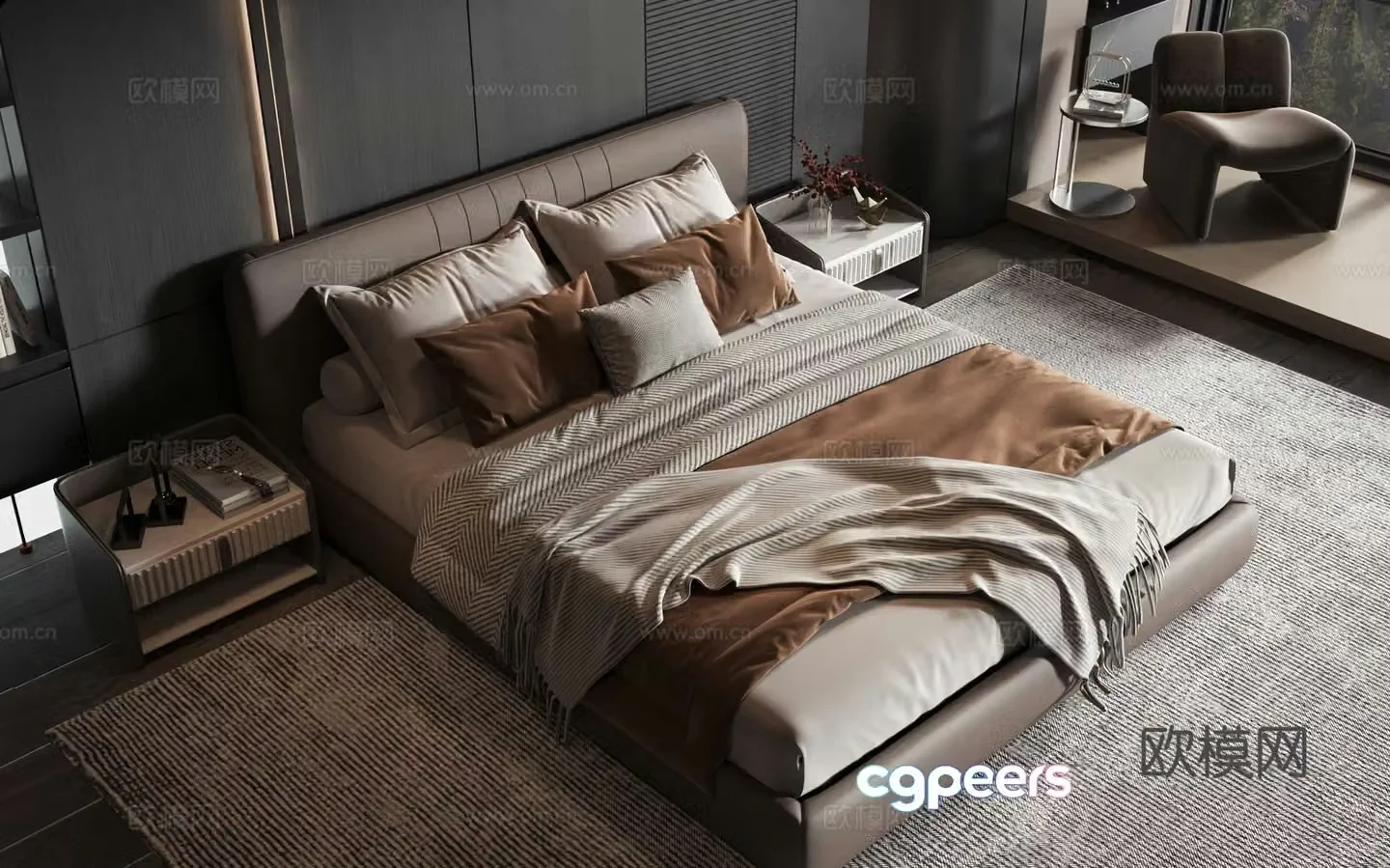 Modern style product bed 3d model