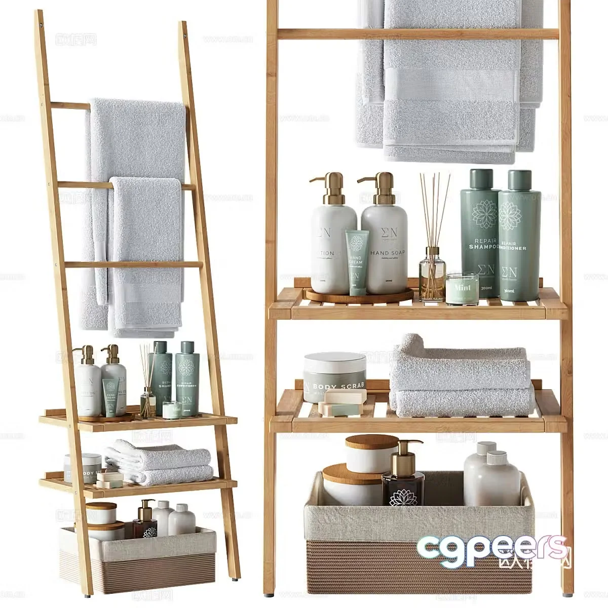 New Chinese bathroom shelf 3D model