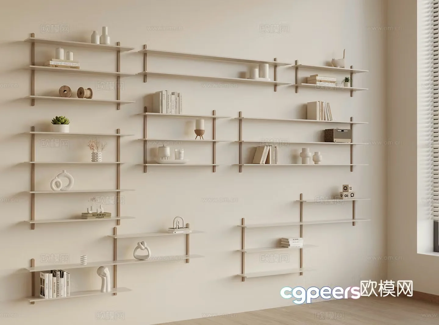 Modern shelf 3D model