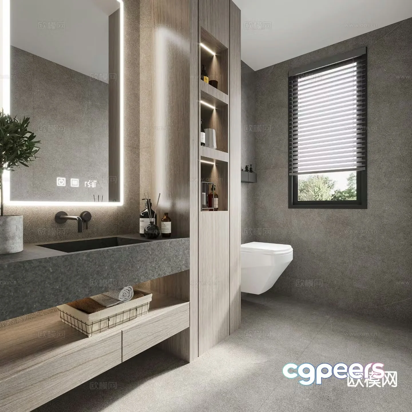 Modern bathroom bathroom 3d model