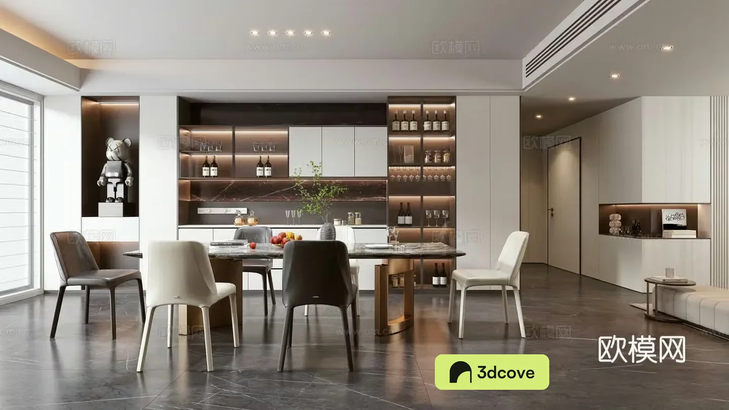 Modern light luxury restaurant