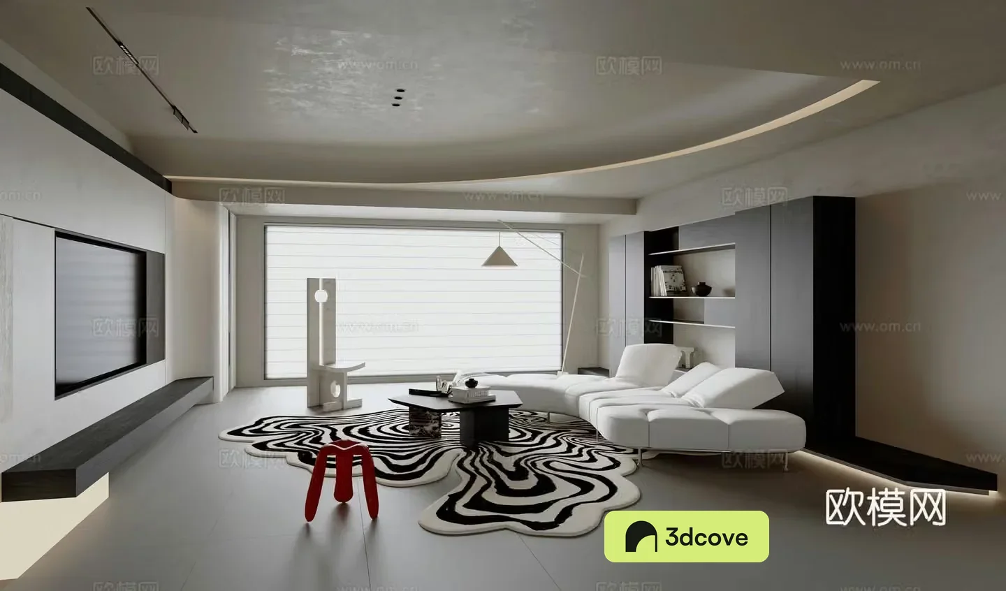 Modern minimalist living room